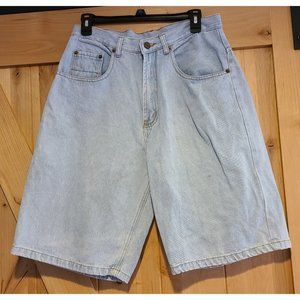 Vintage Men's Size 32 Light Wash Jean Shorts 11.5" Inseam Retro 90's 100% Cotton